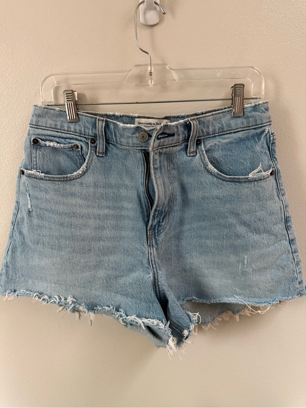 Abercrombie & Fitch 90's Distressed Cutoff High-Rise Denim Shorts